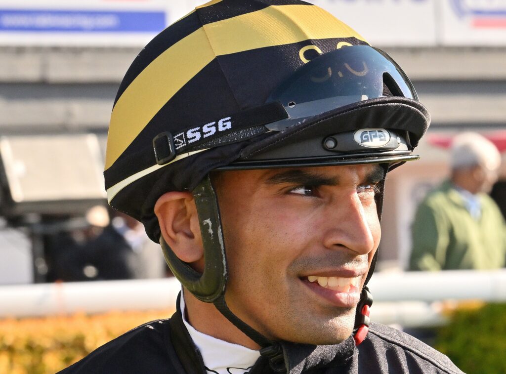 SERINO MOODLEY RIDES BLUE STEEL IN RACE 2 ON THE POLYTRACK AT HOLLYWOODBETS GREYVILLE ON MONDAY